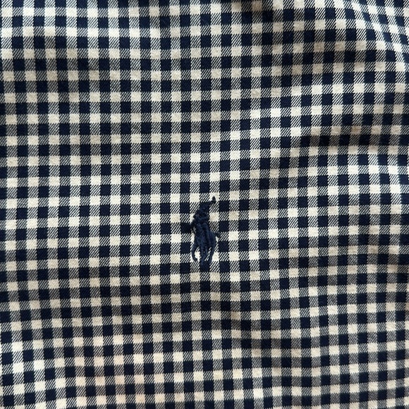 Polo Ralph Lauren classic tan and navy check button down. Sz xxl - Picture 2 of 4